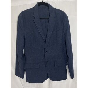 Old Navy Mens Blazer Linen Cotton Casual Blue 4 Pocket 2 Button Med Tall